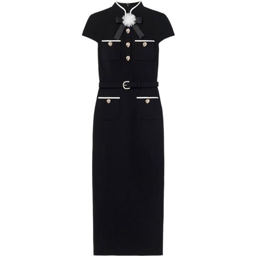 Self-Portrait wool crepe midi dress