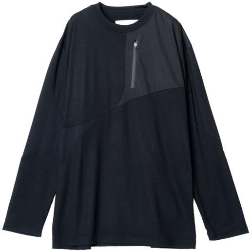 Yoshiokubo t-shirt con zip - nero