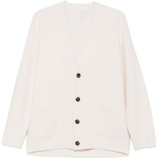 Eleventy cardigan con scollo a v e bottoni - toni neutri