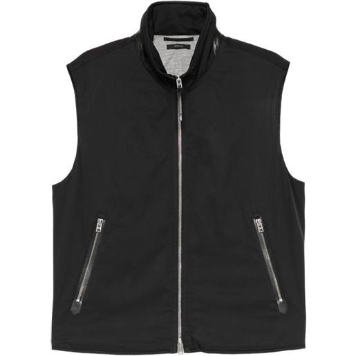 TOM FORD zip-up gilet - blu