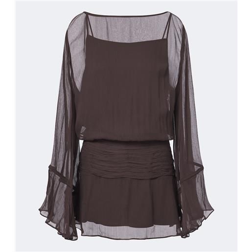 Staud abito corto beatrix in chiffon