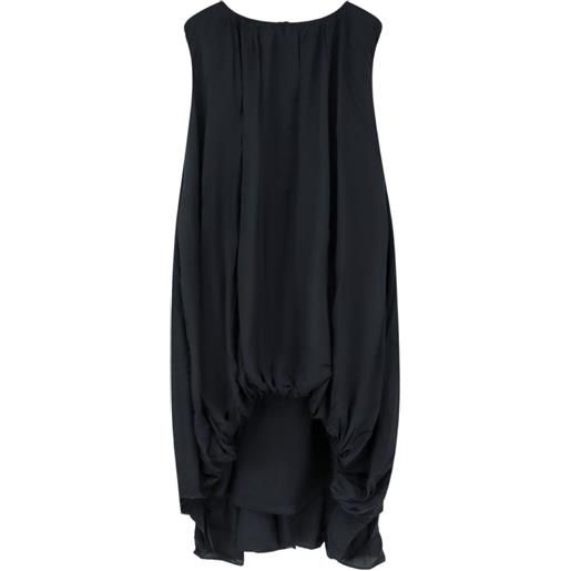 LAMRONS abito asimmetrico con coulisse - nero