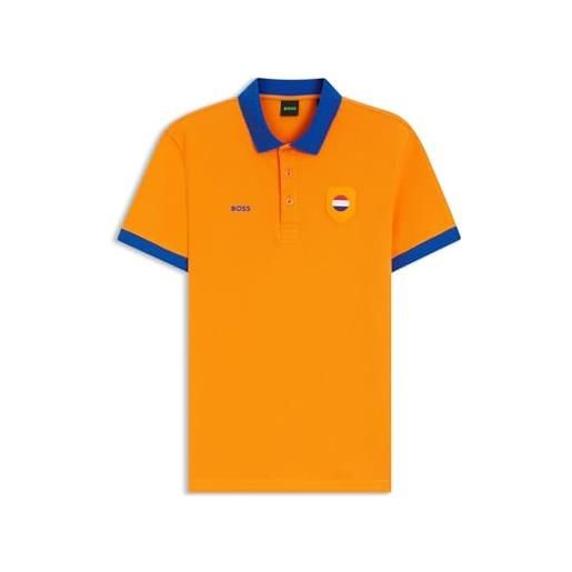 Boss polo da uomo pl_bb bc lux paddy, bright orange 821, xl