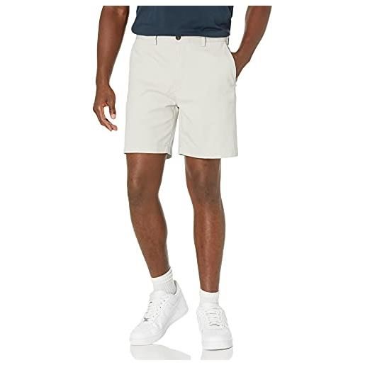 Amazon Essentials pantaloncini chino taglio classico da 18 cm uomo, grigio, 36w