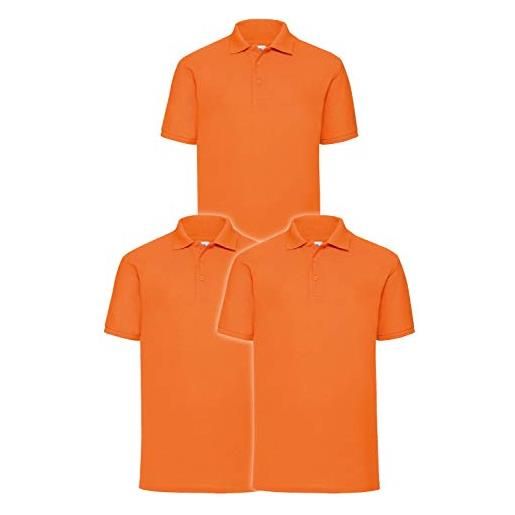 Fruit of the loom 63-402-0, polo uomo, orange, xl