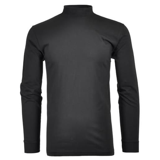 Ragman - maglia a manica lunga - collo mao - maniche lunghe - uomo nero 46