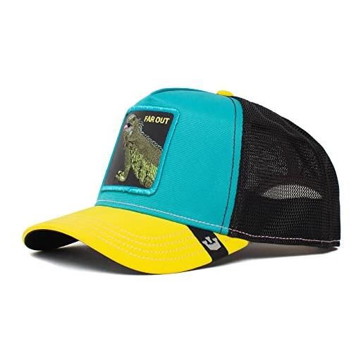 Goorin Bros. goorin bros - trucker iguana party far out - cappello da baseball, colore teal, turchese giallo, taglia unica, giallo. 
