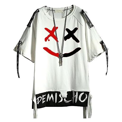 Hello MrLin t-shirt techwear hip hop uomo moda streetwear manica corta
