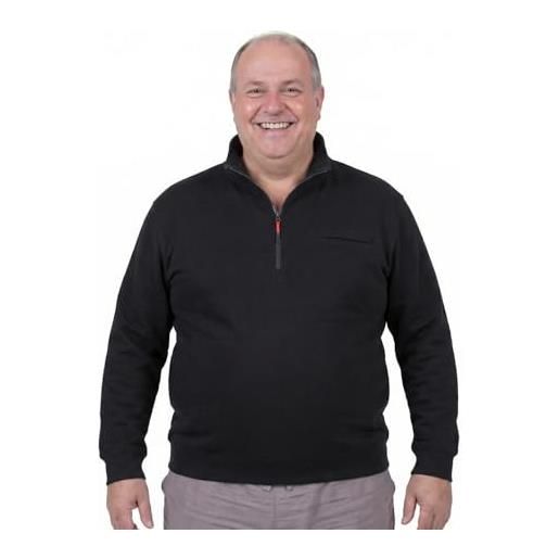 ADAMO taglie forti troyer uomo serie milos 2xl-14xl, nero , xxxxxxl