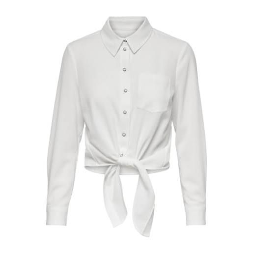 ONLY onllecey ls knot dnm shirt noos camicia da donna, ballerino di nuvola, s
