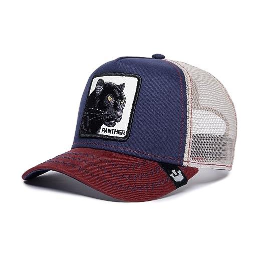Goorin Bros., the farm core cappello trucker unisex, regolabile con chiusura a scatto, blu navy (motivo the panther), taglia unica, taglia unica