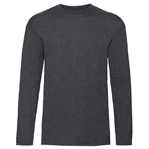 Fruit of the Loom - maglia 100% cotone - uomo (4xl) (erica grigia)