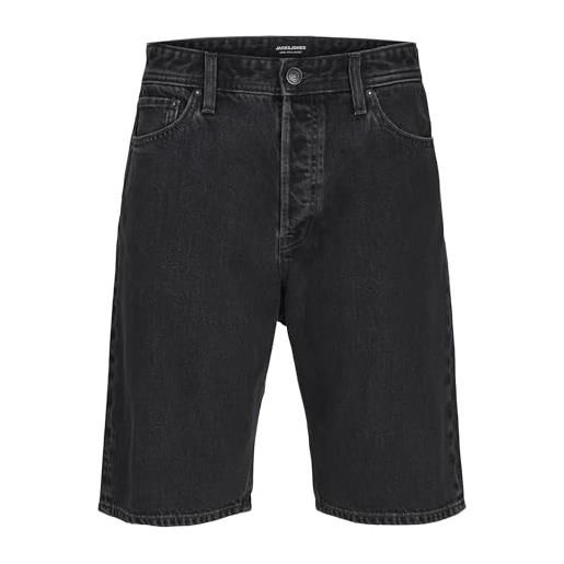 JACK & JONES jjialex jjoriginal shorts- baggy fit - blu nero s m l xl xxl cotone, black denim/confezione: sbd 499, xl