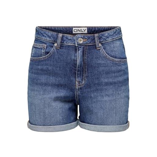 Only onljosephine - pantaloncini elasticizzati dnm azg noos, blu, l