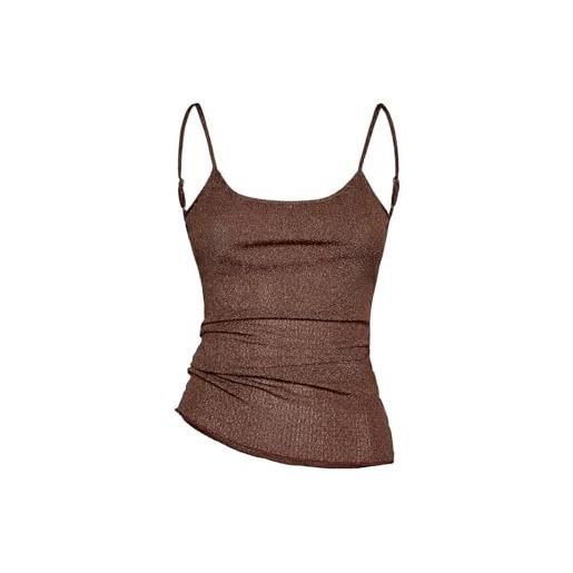 F**K canotta donna marrone sw1146-bn