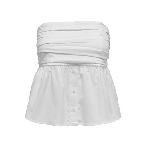ONLY onlesie life bandeau top ptm, bianco, m