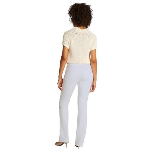 Tommy Hilfiger donna jeans bootcut white vita media, bianco (th optic white), 27w/28l