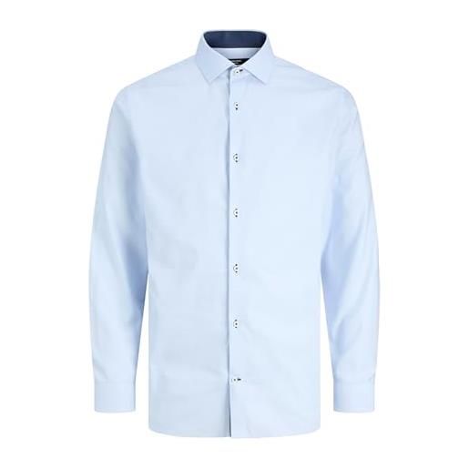 JACK & JONES jprblaparker detail l/s shirt noos turchese blu di cachemire m
