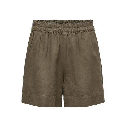 Only onltokyo hw linen blend pnt noos - pantaloncini da donna, cucciolo, s