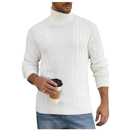 Zetieny maglione dolcevita uomo invernale maglioncino a collo alto manica lunga maglioni slim fit a costine maglia sweater tinta unita pullover