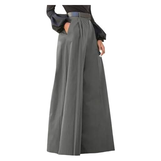 Generico pantaloni larghi donna eleganti pantaloni elastico vita alta pantaloni donna a palazzo pantalone a gamba larga leggeri comodi con tasche pantaloni da donna