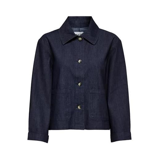 ONLY onlashby ls shirt jacket dnm qyt giacca, blu jeans scuro, xs donna