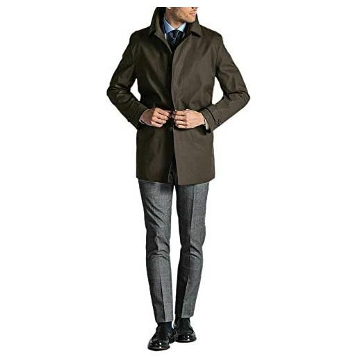 Ciabalù trench uomo invernale soprabito elegante cappotto impermeabile lungo sartoriale blu fango (it, numero, 56, regular, regular, fango)