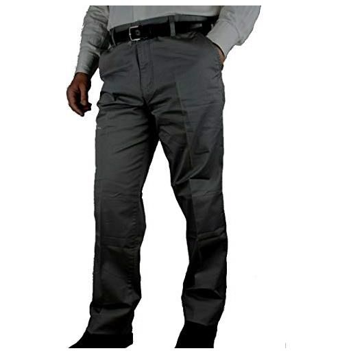 Mastino pantaloni uomo classici eleganti a vita alta gamba larga 46 48 50 52 54 56 58 60 62 64 (62 - grigio)