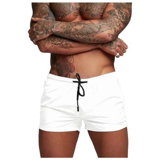 Donason costume da bagno uomo, pantaloncini sportivi da uomo asciugatura rapida pantaloni corti da corsa calzoncini da surf sulla spiaggia con fodera in mesh e tasche