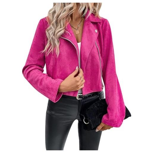 Peuignao giubbino ecopelle donna giubbotto pelle scamosciata giacca ecopelle giubbotto similpelle biker leather jacket giacche finta pelle pu bikers giacca giubbini giubbotti moto donna primavera