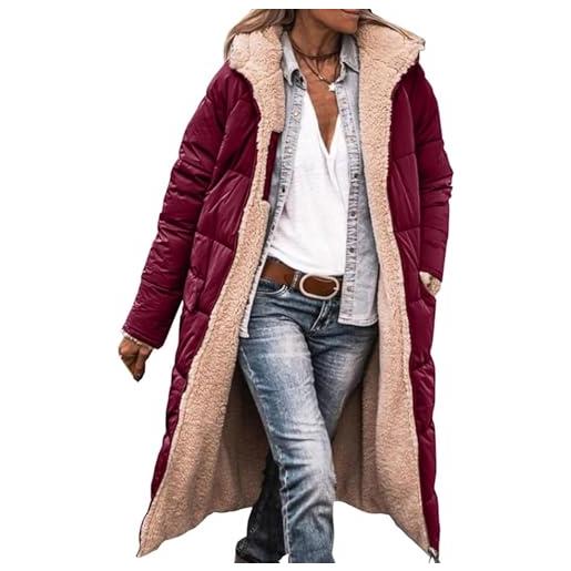 Valtorixia vestiti invernali da donna 2025 cappotti lunghi in pile di shearling oversize con cappuccio