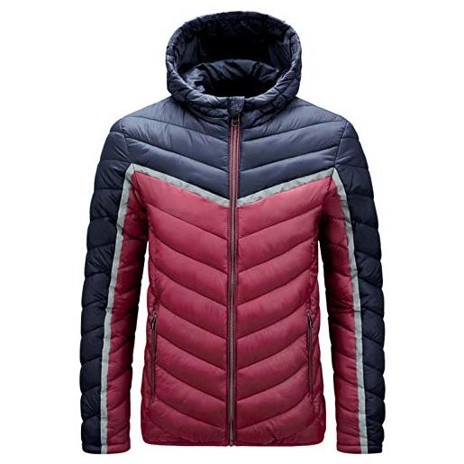keepmore uomo piumino ultraleggero giacca a vento giacca di piume leggero portatile con cappuccio caldo giù cappotto parka capispalla