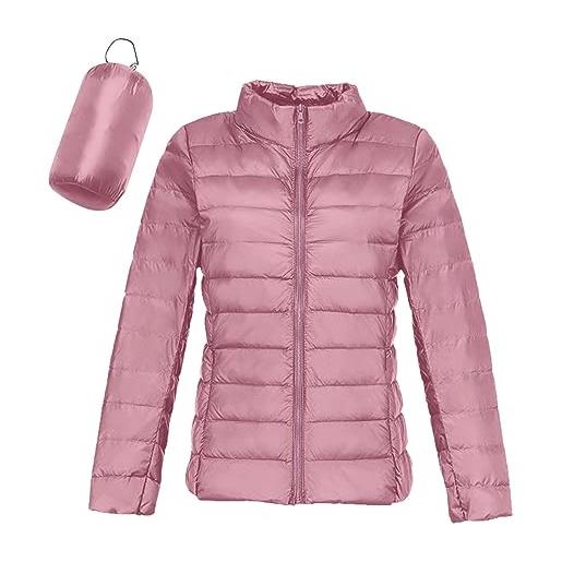 Fulidngzg piumino leggero donna, caldo antivento corto giubbotto mezza stagione trapuntata giacca ripiegabile invernale giacche 100 grammi imbottito piumino curvy