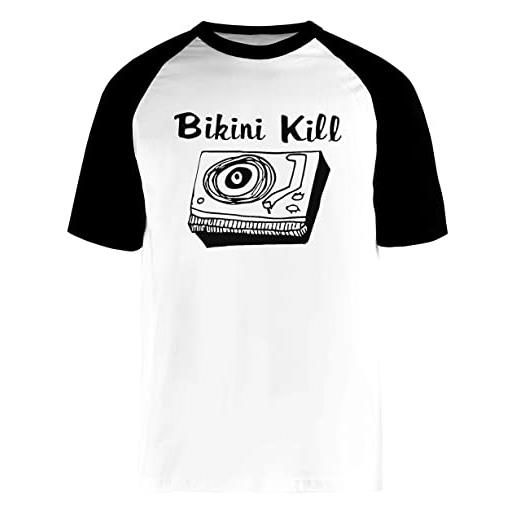 JINBETEE bikini kill logo t-shirt bianca a maniche corte con maglietta da baseball unisex