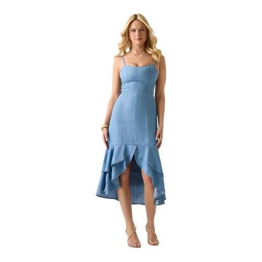 GUESS abito midi blu blu denim l