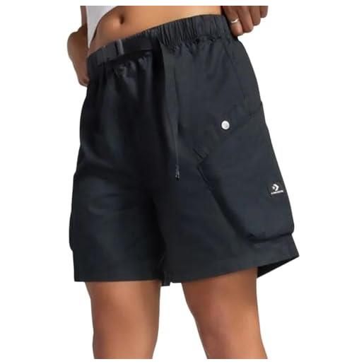 Converse pantaloncini da donna in tessuto nero, nero , m