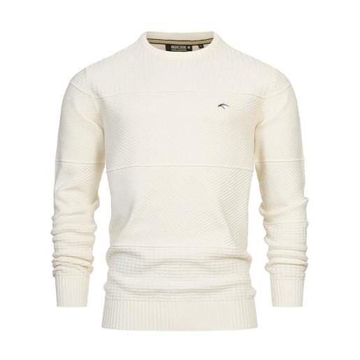 Indicode uomini injustice pullover | maglione a scollo rotondo white asparagus xl