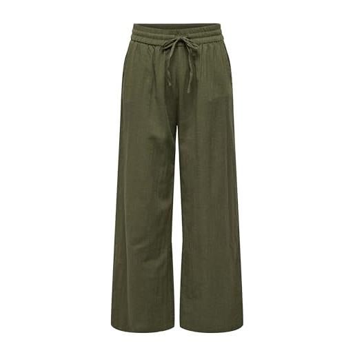 ONLY onltizana cotton loose pants wvn, verde, l