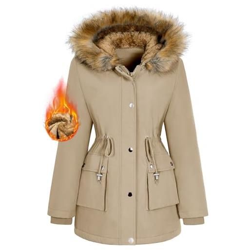 heekpek giubbotto donna invernale cappotto lungo impermeabile parka