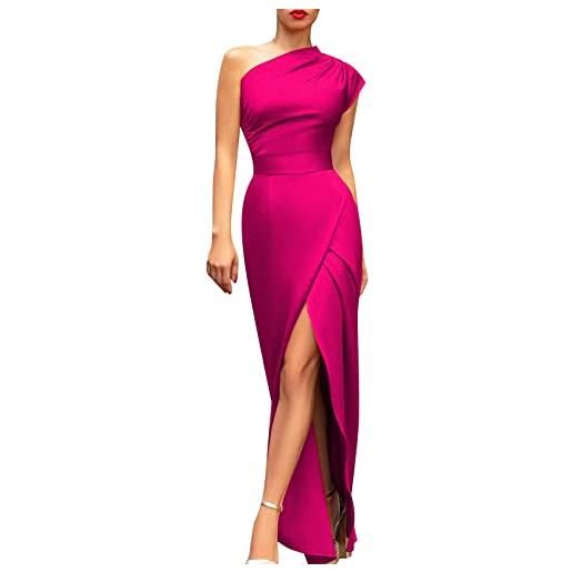 MJGkhiy vestiti donna estivi eleganti per cerimonia abito orlo asimmetrico corto davanti lungo dietro formale banchetto matrimonio infinity dress lungo seta abito cerimonia donna curvy