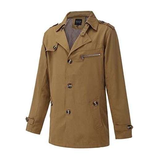 Generico trench uomo corto monopetto cappotto primaverile risvolto cappotti invernali classico transizione stagione giacca a vento lunga da con colletto per la autunnale e invernale