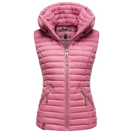 Navahoo shadaa gilet trapuntato mezza stagione da donna lampone s