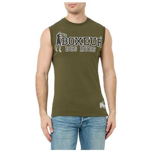 BOXEUR DES RUES® canotta uomo con logo (it, testo, xxl, regular, regular, army)