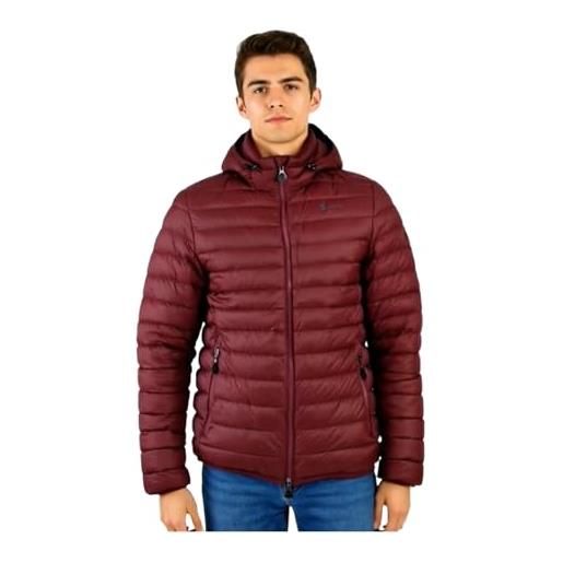 NAVY SAIL piumino uomo invernale - giubbotto uomo 110 grammi 4 stagioni imbottito - trapuntato - giacca invernale (it, testo, s, regular, regular, 25409 wine)