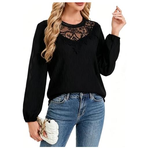 Camicetta Top In Pizzo Manica Lunga Manica Lunga Top Maniche Lunghe Elegante Gonna Top Pizzo Manica Lunga Top  Maniche Lunghe Elegante Camicia
