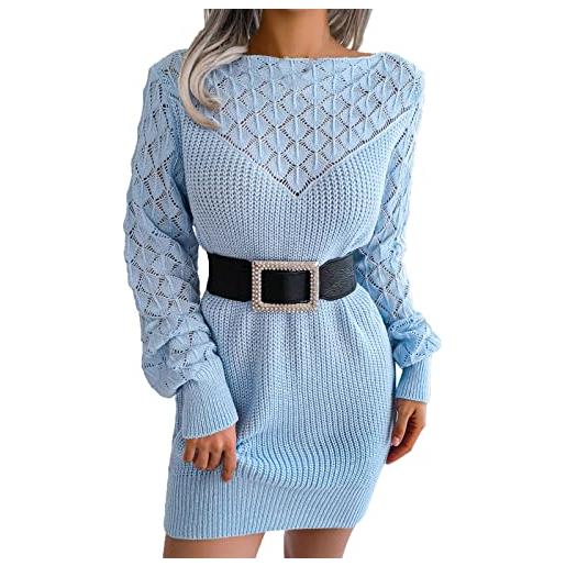 Kobilee vestito lana donna morbido curvy autunno vestiti casual sexy corto abiti vestito invernale elegante midi manica lunga abito maglione abito in maglia caldo aderente