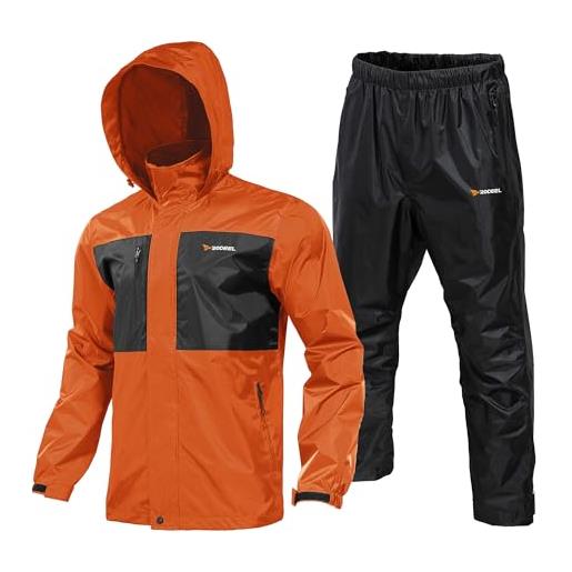 Rodeel tuta da pesca impermeabile da uomo (giacca e pantaloni antipioggia), s