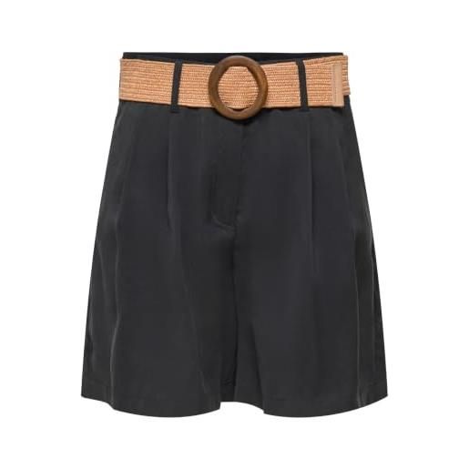 Only shorts onlibiza life hw belt pantaloncini pnt, nero, m donna