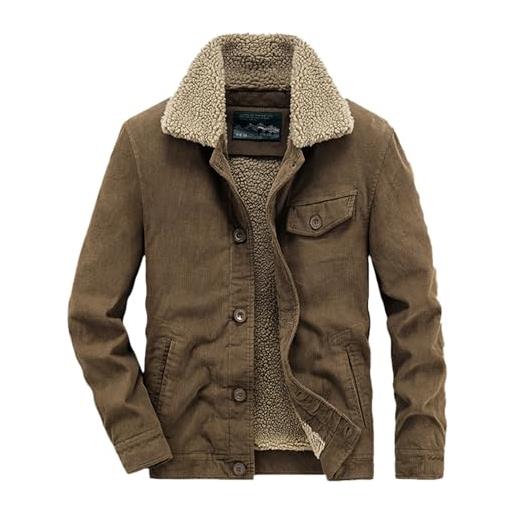 Generic cappotto uomo invernali gilet maschili cappotto cotone uomo giacca blazer uomo estiva giacca slim uomo giacca di jeans con pelo cappotto uomo doppiopetto corto giubbotto pelle marrone uomo blazer