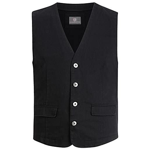 Jan Vanderstorm gilet da uomo torell effetto jeans, per il tempo libero, in puro cotone, look denim, taglie grandi, l-7xl, grigio scuro, 76